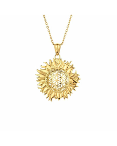 Fashion Plating Stainless Steel Necklaces Sun Stainless Steel Pendant Necklace 