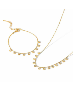 Fine Quality Inlaid Zircon Stainless Steel Necklace Plating Stainless Steel Necklaces