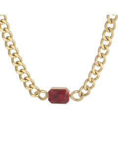 Fashion Geometric Square Titanium Steel Necklace Inlay Rhinestone Stainless Steel Necklaces