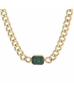 Fashion Geometric Square Titanium Steel Necklace Inlay Rhinestone Stainless Steel Necklaces