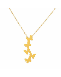 Fashion Butterfly Stainless Steel Necklace Plating Stainless Steel Necklaces Fine Quality