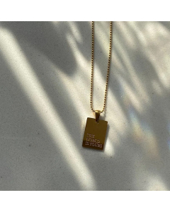 Simple Style Stainless Steel Letter Tag Necklace Plating Fine Necklaces