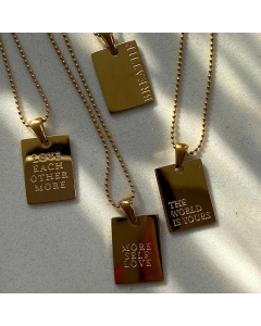 Simple Style Stainless Steel Letter Tag Necklace Plating Fine Necklaces
