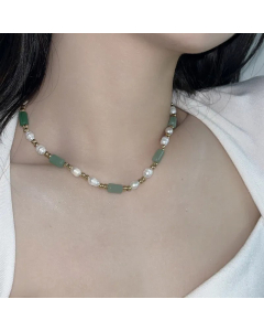 Ethnic Style Plating Beads Necklace Geometric Stainless Steel Necklace