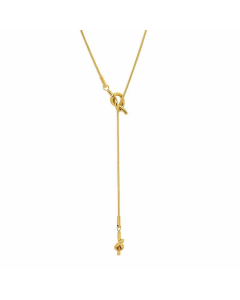 Simple Style Knot Titanium Steel Necklace Tassel Sweater Chain Necklaces