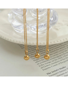 Retro Patchwork Stainless Steel Necklaces Geometric Bell Titanium Steel Necklace 