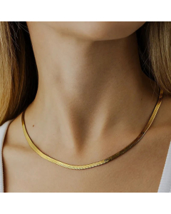 Plain Snake Chain Stainless Steel Necklace Plating Finished Fine