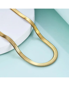 Plain Snake Chain Stainless Steel Necklace Plating Finished Fine