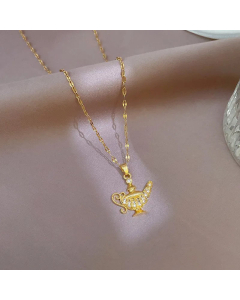 Ethnic Style Pot Titanium Steel Necklace Star Chain Diamond Zircon Stainless Steel Necklaces