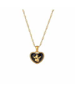 Fashion Plating Stainless Steel Necklaces Heart Shaped Stainless Steel Pendant Necklace 