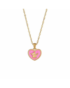 Fashion Plating Stainless Steel Necklaces Heart Shaped Stainless Steel Pendant Necklace 