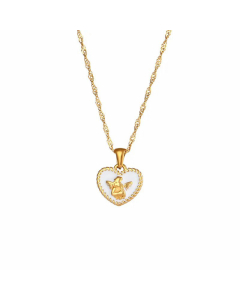 Fashion Plating Stainless Steel Necklaces Heart Shaped Stainless Steel Pendant Necklace 