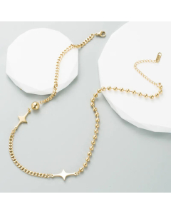Fashion Splicing Stainless Steel Necklaces Star Titanium Steel Pendant Necklace 