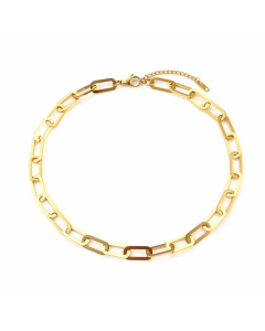 Solid Color Clip Chain Stainless Steel Necklace Plating Bracelet Fine Jewelry