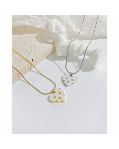 Fashion Heart Shape Stainless Steel Necklace Plating Stainless Steel Necklace