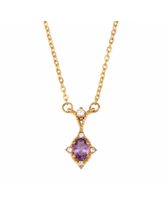 Simple Style Inlaid Zircon Stainless Steel Necklaces Geometric Stainless Steel Necklace 