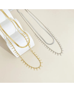 Hip-Hop Plating Stainless Steel Necklaces Geometric Stainless Steel Necklace 