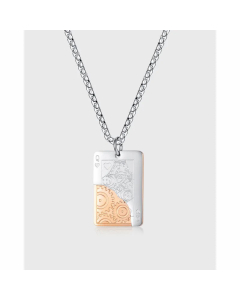 Fashion Plating Stainless Steel Necklaces Poker Stainless Steel Pendant Necklace 