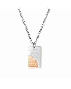 Fashion Plating Stainless Steel Necklaces Poker Stainless Steel Pendant Necklace 