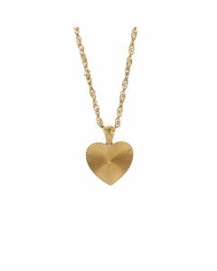 Trendy Heart Shape Round Stainless Steel Necklace Plating Stainless Steel Necklaces-01