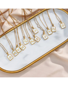 Fashion 12 Constellation Tag Stainless Steel Necklace Plating Shell Stainless Steel Necklaces