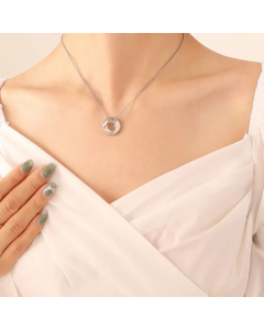 Fine Plated Jewelry Simple Style Geometric Titanium Steel Necklace 