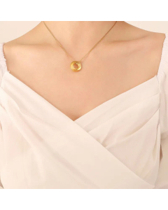 Fine Plated Jewelry Simple Style Geometric Titanium Steel Necklace 
