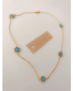 Fashion Plating Glass Stainless Steel Necklaces Eye Stainless Steel Necklace 