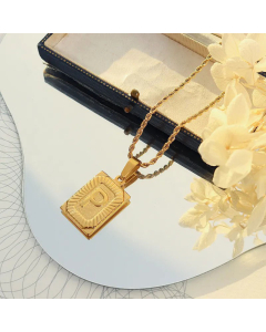 Simple Style 26 Letters Tag Titanium Steel Necklace Plating Stainless Steel Necklaces