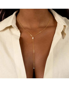 Fashion Pearl Stainless Steel Necklaces Solid Color Stainless Steel Necklace