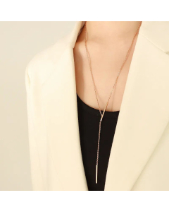 Simple Style Stainless Steel Geometric Titanium Steel Necklace Plating Necklaces