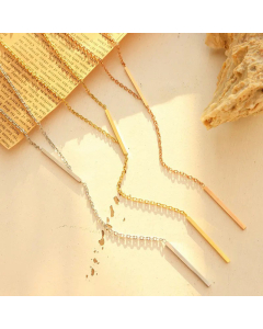 Simple Style Stainless Steel Geometric Titanium Steel Necklace Plating Necklaces