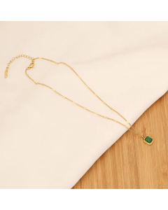 Fashion Square Stainless Steel Gold Plated Pearl Stainless Steel Necklaces Layered Necklaces