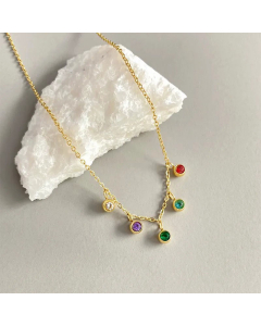 Plating Zircon Stainless Steel Necklaces Colorza Stainless Steel Necklace 