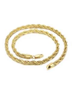 Solid Color Plating Stainless Steel Necklaces Twist Stainless Steel Necklace 
