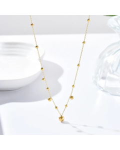 Elegant Ball Stainless Steel Necklace Plating Beads Stainless Steel Necklaces
