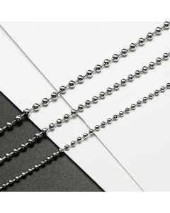 Plain Steel Color Ball Bead Chain Titanium Steel Necklace Plating Stainless Steel Necklaces 