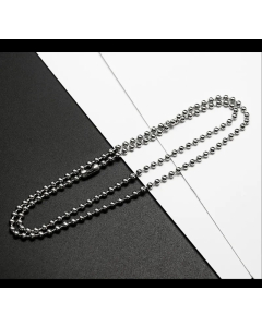 Plain Steel Color Ball Bead Chain Titanium Steel Necklace Plating Stainless Steel Necklaces 