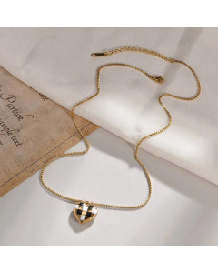 Fashion Plating Shell Stainless Steel Necklaces Sun Heart Shape Stainless Steel Pendant Necklace