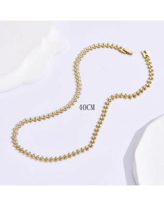Simple Style Plating Stainless Steel Necklaces Grain Stainless Steel Necklace Colorza