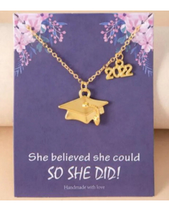 Fashion Graduation Cap Stainless Steel Pendant Necklace Plating Stainless Steel Necklaces Colorza