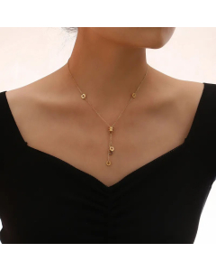 Fashion Roman Numerals Stainless Steel Pendant Necklace Tassel Stainless Steel Necklaces Colorza