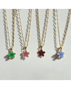 Daily Flower Stainless Steel Necklace Plating Stainless Steel Necklaces