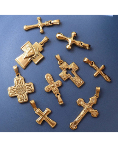 Fashion Plating Stainless Steel Necklaces Cross Titanium Steel Pendant Necklace