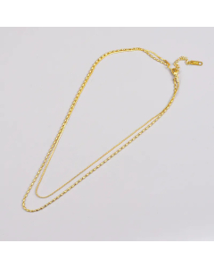 Trendy Plain Titanium Steel Layered Necklaces Plating Stainless Steel Necklaces