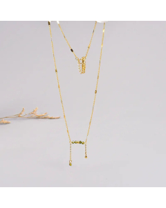 Simple Style Beaded Plating Stainless Steel Necklaces Geometric Titanium Steel Necklace 