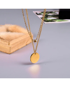 Fashion Round Titanium Steel Layered Necklaces Plating Fine Necklaces From Colorza