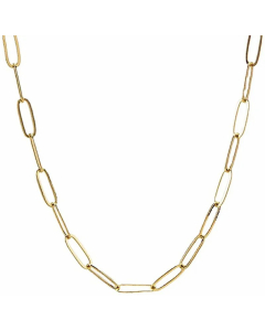 Plain Paperclip Chain Stainless Steel Necklace Solid Color Stainless Steel Necklaces