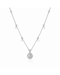 Fashion Round Portrait Titanium Steel Pendant Necklace Gold Plated Stainless Steel Necklaces