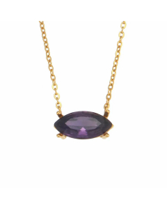 Sweet Solitaire Stainless Steel Necklace Inlaid Zircon Stainless Steel Necklaces